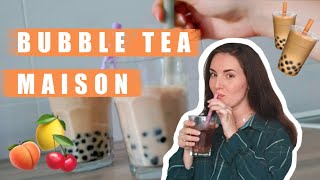 FAIRE DU BUBBLE TEA MAISON  2 Recettes Faciles [upl. by Chandless]