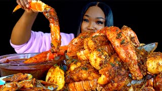 KING CRAB SEAFOOD BOIL MUKBANG  DESHELLED SEAFOOD BOIL MUKBANG  Seafood  Mukbang [upl. by Kimmy]