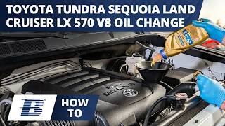 Toyota Tundra Sequoia Land Cruiser LX 570 Oil Change 20072021 57L amp 46L V8 [upl. by Ebeneser]