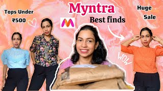 HUGE Myntra Sale Haul 😍 Shirt amp Tops for summers under ₹500 😍 Try On  Leesha Shirodkar myntra [upl. by Willette]