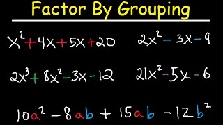 Factor By Grouping Polynomials  4 Terms Trinomials  3 Terms Algebra 2 [upl. by Adolfo]