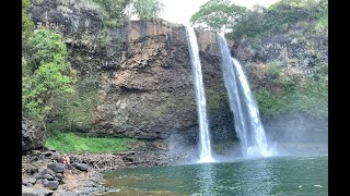 Wailua Falls waterfall hike  Kauai [upl. by Leelaj]