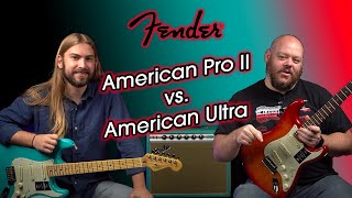 Fender American Pro II vs American Ultra Stratocaster  Alamo Music Center [upl. by Ayam]