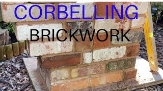 Bricklaying corbelling brickwork on site [upl. by Brathwaite]