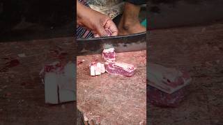 fastest meat cutting skill Best beef slicing knife skills How to cut meatcow shorts [upl. by Dianemarie]