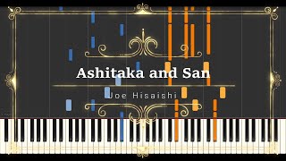 Joe Hisaishi  Ashitaka and San アシタカとサン  Synthesia Sheet Music MIDI [upl. by Thessa881]