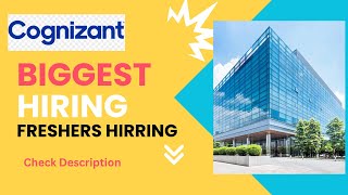 COGNIZANT Biggest Hiring  OFF Campus Drive For 20232022 Batch  Freshers Job [upl. by Genia]