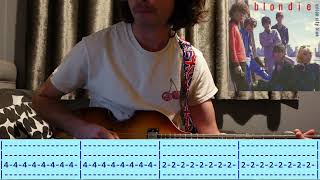 Union City Blue  Blondie Bass Cover with Tabs [upl. by Favin]