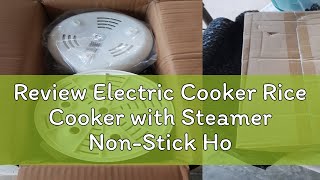 Review Electric Cooker Rice Cooker with Steamer NonStick Hot Pot Dual Use Electric Stove Multifunc [upl. by Bonilla]