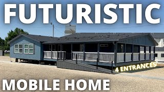 FUTURISTIC MOBILE HOME This house will BLOW your MIND Triple Wide Home Tour [upl. by Glynias]