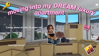 🏙️ moving into my DREAM LUXURY PENTHOUSE at 18 moving ep3 Bloxburg Roleplay wvoices [upl. by Nosna]