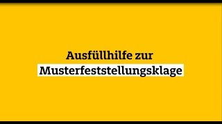 Anleitung Ausfüllhilfe zur Musterfeststellungsklage  ADAC [upl. by Bondy426]