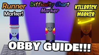 Difficulty Chart Marker Killbrick Marker and Runner Marker Obby Guide Find the Markers [upl. by Sternick]