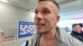 Lukas Podolski po meczu ze Stalą Mielec 20241020 [upl. by Willey]