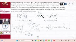 TEMA 11 ENLACE QUÍMICO II  EJERCICIO 114 DETERMINAR ESTRUCTURAS DE IONES NITRITO Y NITRATO [upl. by Thaxter]