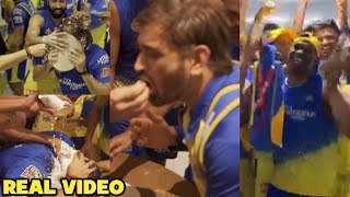 Csk Team Dressing Room Crazy Celebration After Won The Final Match Against Gt  Gt vs Csk [upl. by Adaline180]