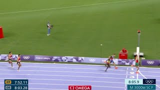 Soufiane El Bakkali wins Mens 3000m Steeplechase Race at Olympics Paris 2024 winning Gold Morocco [upl. by Jenilee277]