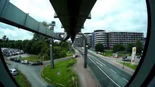 SkyTrain HBahn  Düsseldorf AirportFlughafen Fisheye View Ride [upl. by Artenak]