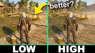 The Witcher 3 Switch LOW vs HIGH Settings Comparison Surprising Outcome [upl. by Nedla]