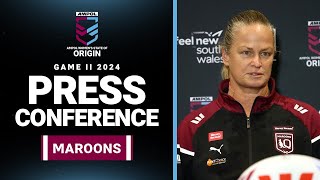 State of Origin 2024  QLD Maroons Press Conference  Game 2 [upl. by Eladnyl]