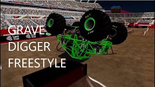 GRAVE DIGGER FREESTYLE  BeamNG Drive  Orlando Florida [upl. by Pfosi]