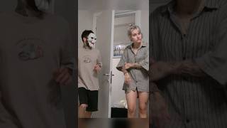 🤪 Scary Jigsaw Mask 😂 Pranking My Girlfriend prank scarecam [upl. by Neroled]