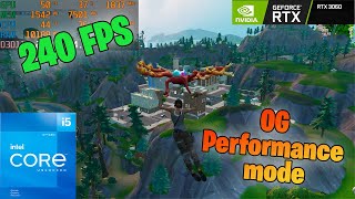 RTX 3060 Fortnite OG Season ARENA Performance Mode 240fps [upl. by Tegan]