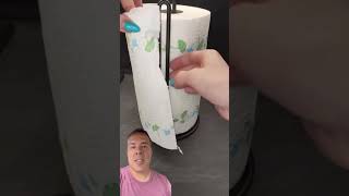 Forma correta de utilizar o papel toalha no suporte shorts curiosidades dicas lifehacks [upl. by Deutsch]