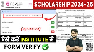 NSP Application Under Process at Institute Level 202425  Fresh amp Renewal  NSP Scholarship 202425 [upl. by Nevlin894]