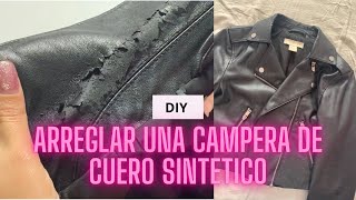 😱 Cómo RESTAURAR una campera de CUERO SINTÉTICO DIY 😱  Giuliana Runco [upl. by Devinna]