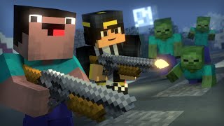 A ILHA DOS ZUMBIES  Blocking Dead FULL ANIMATION Minecraft Animation Hypixel DUBLADO EM PTBR [upl. by Forbes93]