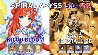 Nilou Bloom  Navia Crystallize  Spiral Abyss 4850  Genshin Impact [upl. by Aihsinat319]