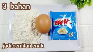 CEMILAN 3 BAHAN SEDERHANA DAN ENAK  OLAHAN TEPUNG TERIGU JADI CEMILAN ENAK [upl. by Atimad]