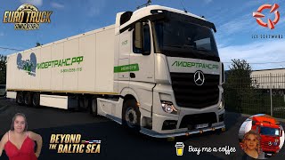 Euro Truck Simulator 2 153 Mercedes Actros MP4 by SCS Delivery to Russia  DLCs amp Mods [upl. by Enawyd]