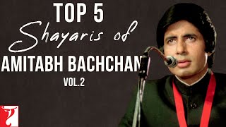 Top 5 Shayaris  Volume 2  Amitabh Bachchan  Sahir Ludhianvi Javed Akhtar Harivansh Rai Bachchan [upl. by Elrem819]