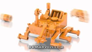 Curiosity Mars Rover 3D Printing Animation 1080HD [upl. by Adnawak]