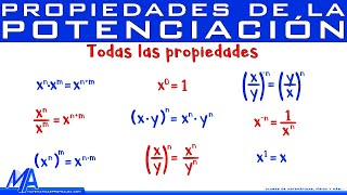 Propiedades de la potenciación  Todas las propiedades [upl. by Markman82]