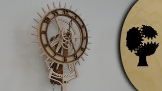 Korona  Holzuhr Wooden Clock [upl. by Bornstein935]