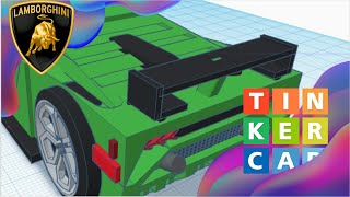 TinkerCAD  Design a Lamborghini Aventador SVJ Supercar Part 3  Unleashed [upl. by Yramliw]