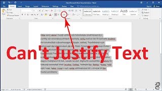 Cant Justify Text Paragraph in Word How to Fix Text Paragraph Not Justifying Issue in Word [upl. by Haase679]