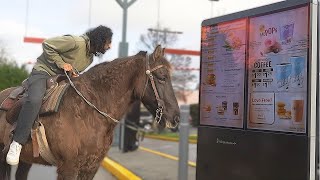 Riding A Horse Through A Drive Thru [upl. by Assiled]