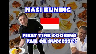 Nasi Kuning  First time cooking  Fail or Success [upl. by Leirbaj]