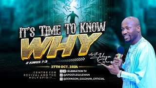 ITS TIME TO KNOW WHY🔥By Apostle Johnson Suleman  Sunday Service  27th Oct 2024 [upl. by Mesics159]