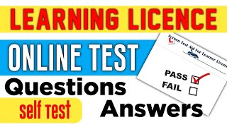 Learner licence test questions amp answers [upl. by Lyudmila]