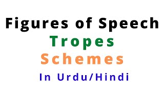 Figures of Speech  Tropes and Schemes  Explained In Urdu Hindi [upl. by Ennayhs386]