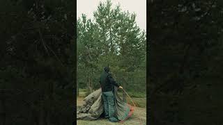 solo camping tent setup adventure camping bushcraft survival outdoors nature solocamping [upl. by Lleynod]