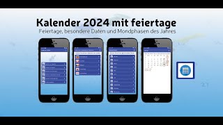 Kalender 2024 mit feiertage [upl. by Lancelot]