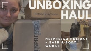 Unboxing Haul After a Hectic Week Nespresso Holiday Collection and Bath amp Body Works [upl. by Kelson]