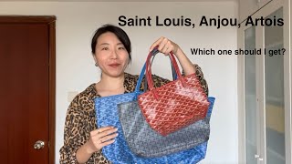 Goyard Tote indepth comparison Saint Louis vs Anjou vs Artois Size Construction Price Modshot [upl. by Berthold]