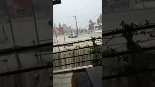 Wow Flooded roads faliraki rhodeisland rain rainfall [upl. by Fantasia101]